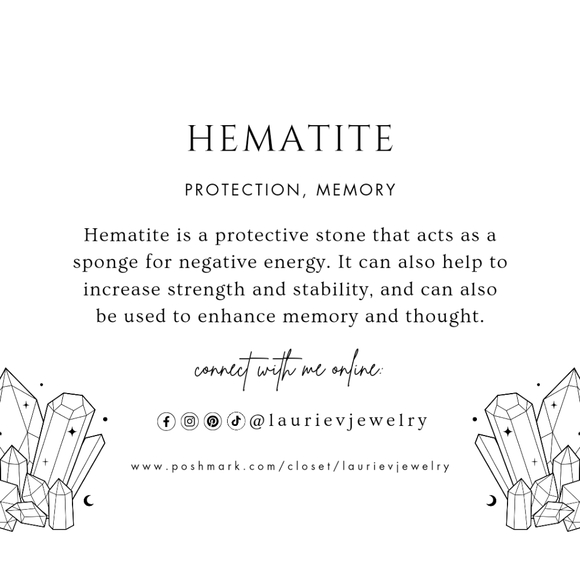 SOLD Black Onyx, Hematite & Black Evil Eye Beads Bracelet - Picture 9 of 11